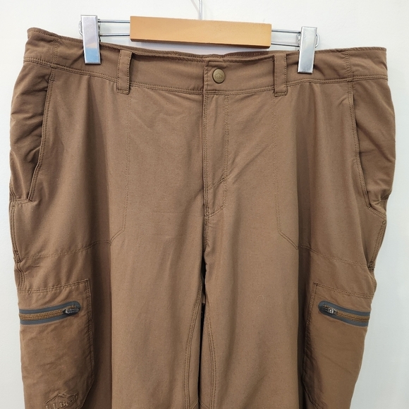 LL Bean Cresta Hiking Pants Brown Water Resistant Outdoor Nylon Mens 36x… - Picture 2 of 11